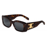 Céline - Triomphe XL 01 Sunglasses in Acetate - Red Havana - Sunglasses - Céline Eyewear