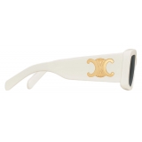Céline - Triomphe XL 01 Sunglasses in Acetate - Ivory - Sunglasses - Céline Eyewear
