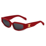 Céline - Triomphe 12 Sunglasses in Acetate - Red - Sunglasses - Céline Eyewear