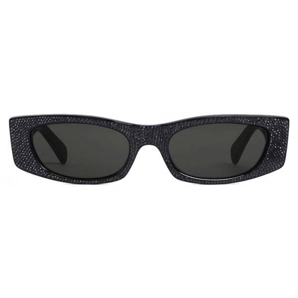 Céline - Monochroms 04 Sunglasses in Acetate with Crystals - Black - Sunglasses - Céline Eyewear