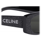 Céline - Monochroms 04 Sunglasses in Acetate with Crystals - Black - Sunglasses - Céline Eyewear