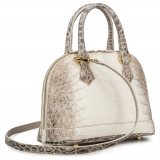 Avvenice - Imperium - Borsa in Coccodrillo - Himalaya Opaco - Handmade in Italy - Exclusive Luxury Collection