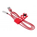Tribe - Minnie Mouse - Disney - Lightning USB Cable - Data Transmission and Charging for Apple, iPhone - MFi Certified - 120 cm