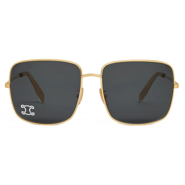 Céline - Triomphe Rhinestone 01 Sunglasses in Metal with Céline - Triomphe Rhinestone 01 Sunglasses in Metal with