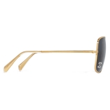 Céline - Triomphe Rhinestone 01 Sunglasses in Metal with Crystals - Gold Smoke - Sunglasses - Céline Eyewear