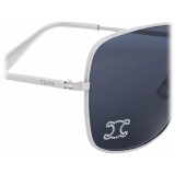 Céline - Triomphe Rhinestone 01 Sunglasses in Metal with Crystals - Silver Grey - Sunglasses - Céline Eyewear