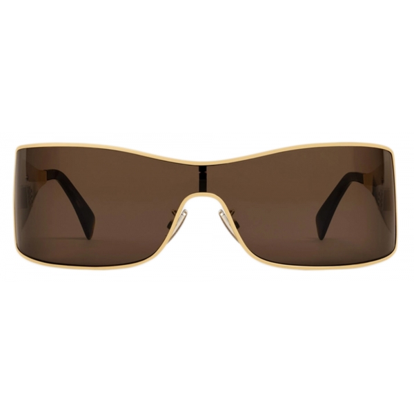 Céline - Triomphe Metal Racer Sunglasses in Metal - Gold Nicotine - Sunglasses - Céline Eyewear