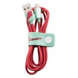 Tribe - Acquamarina - Vespa - Lightning USB Cable - Data Transmission and Charging for Apple, iPhone - MFi Certified - 120 cm