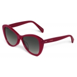 Céline - Butterfly S270 Sunglasses in Acetate - Milky Burgundy - Sunglasses - Céline Eyewear