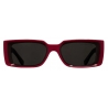 Cutler & Gross - 1368 Rectangle Sunglasses - Red on Black - Luxury - Cutler & Gross Eyewear