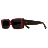 Cutler & Gross - 1368 Rectangle Sunglasses - Red on Black - Luxury - Cutler & Gross Eyewear