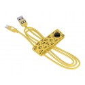 Tribe - Tom - Minions - Lightning USB Cable - Data Transmission and Charging for Apple, iPhone - MFi Certified - 120 cm
