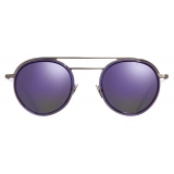 Cutler & Gross - 1270 Round Sunglasses - Ultraviolet - Luxury - Cutler & Gross Eyewear