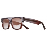 Cutler & Gross - 1340 Square Sunglasses - Reverse Grad Sherry - Luxury - Cutler & Gross Eyewear