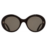 Cutler & Gross - 1327 Oversize Round Sunglasses - Black - Luxury - Cutler & Gross Eyewear