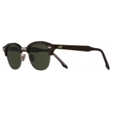 Cutler & Gross - 1334 Round Sunglasses - Black Green Lens - Luxury - Cutler & Gross Eyewear