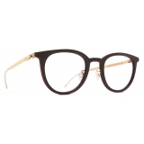 Mykita - Sindal - Mylon - Ebony Brown Champagne Gold - Mylon Glasses - Optical Glasses - Mykita Eyewear