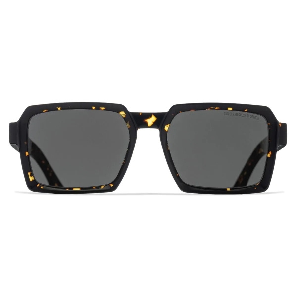 Cutler & Gross - 1385 Square Sunglasses - Black on Havana - Luxury - Cutler & Gross Eyewear