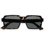 Cutler & Gross - 1385 Square Sunglasses - Black on Havana - Luxury - Cutler & Gross Eyewear