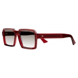 Cutler & Gross - 1385 Square Sunglasses - Crystal Red - Luxury - Cutler & Gross Eyewear