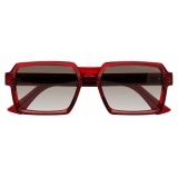 Cutler & Gross - 1385 Square Sunglasses - Crystal Red - Luxury - Cutler & Gross Eyewear