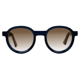 Cutler & Gross - 1384 Round Sunglasses - Classic Navy Blue - Luxury - Cutler & Gross Eyewear