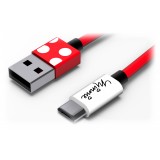 Tribe - Minnie - Disney - Cavo Micro USB - Trasmissione Dati e Ricarica per Android, Samsung, HTC, Nokia, Sony - 120 cm