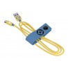 Tribe - Carl - Minions - Micro USB Cable - Data Transmission and Charging for Android, Samsung, HTC, Nokia, Sony - 120 cm
