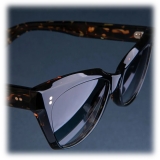Cutler & Gross - 9288 Cat Eye Sunglasses - Black on Havana - Luxury - Cutler & Gross Eyewear