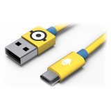 Tribe - Carl - Minions - Cavo Micro USB - Trasmissione Dati e Ricarica per Android, Samsung, HTC, Nokia, Sony - 120 cm