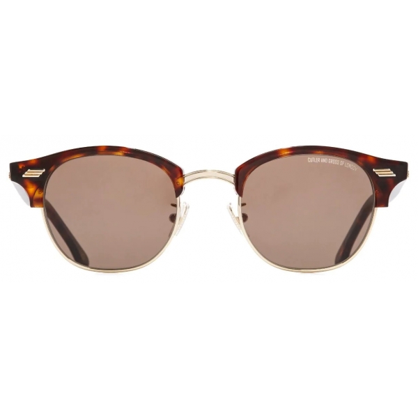 Cutler & Gross - 1334 Kingsman Round Sunglasses - Dark Turtle - Luxury - Cutler & Gross Eyewear