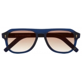 Cutler & Gross - 0822V2 Kingsman Aviator Sunglasses - Matt Classic Navy Blue - Luxury - Cutler & Gross Eyewear