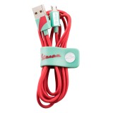 Tribe - Acquamarina - Vespa - Micro USB Cable - Data Transmission and Charging for Android, Samsung, HTC, Nokia, Sony - 120 cm