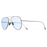 Cutler & Gross - 1266 Palladium Plated Aviator Sunglasses - Pale Blue - Luxury - Cutler & Gross Eyewear