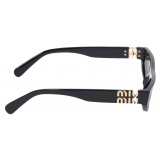Miu Miu - Miu Miu Glimpse Sunglasses - Cat Eye - Black Slate Gray - Sunglasses - Miu Miu Eyewear