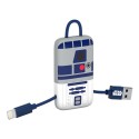 Tribe - RD-D2 - Star Wars - Cavo Lightning USB - Portachiavi - Dati e Ricarica per Apple iPhone - Certificato MFi - 22 cm