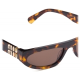Miu Miu - Miu Miu Glimpse Sunglasses - Cat Eye - Honey Tortoiseshell Coffee - Sunglasses - Miu Miu Eyewear