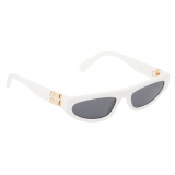 Miu Miu - Miu Miu Glimpse Sunglasses - Cat Eye - Chalk White Slate Gray - Sunglasses - Miu Miu Eyewear