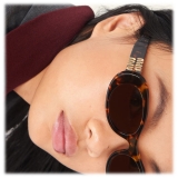 Miu Miu - Miu Miu Glimpse Sunglasses - Oval - Honey Tortoiseshell Coffee - Sunglasses - Miu Miu Eyewear