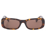 Miu Miu - Miu Miu Glimpse Sunglasses - Rectangular - Honey Tortoiseshell Coffee - Sunglasses - Miu Miu Eyewear