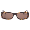 Miu Miu - Occhiali Miu Miu Glimpse - Rettangolare - Tartaruga Miele Caffe - Occhiali da Sole - Miu Miu Eyewear