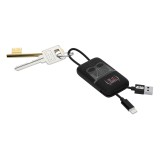 Tribe - Darth Vader - Star Wars - Cavo Lightning USB - Portachiavi - Dati e Ricarica per Apple iPhone - Certificato MFi - 22 cm