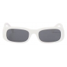 Miu Miu - Miu Miu Glimpse Sunglasses - Rectangular - Chalk White Slate Gray - Sunglasses - Miu Miu Eyewear