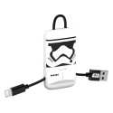 Tribe - Storm Trooper - Star Wars - Lightning USB Cable - Keychain - Data and Charging for Apple, iPhone - MFi Certified - 22 cm