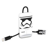 Tribe - Storm Trooper - Star Wars - Cavo Lightning USB - Portachiavi - Dati e Ricarica - Apple iPhone - Certificato MFi - 22 cm