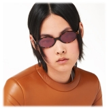 Miu Miu - Miu Miu Regard Sunglasses - Oval - Honey Tortoiseshell Amaranth - Sunglasses - Miu Miu Eyewear