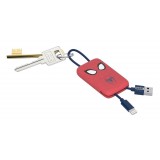 Tribe - Spider-Man - Marvel - Cavo Lightning USB - Portachiavi - Dati e Ricarica per Apple iPhone - Certificato MFi - 22 cm