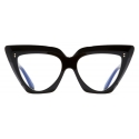 Cutler & Gross - 1407 Cat Eye Optical Glasses - Black on Crystal - Luxury - Cutler & Gross Eyewear