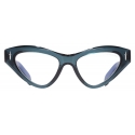 Cutler & Gross - The Great Frog Mini Cat Eye Optical Glasses - Deep Teal - Luxury - Cutler & Gross Eyewear