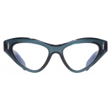 Cutler & Gross - The Great Frog Mini Cat Eye Optical Glasses - Deep Teal - Luxury - Cutler & Gross Eyewear